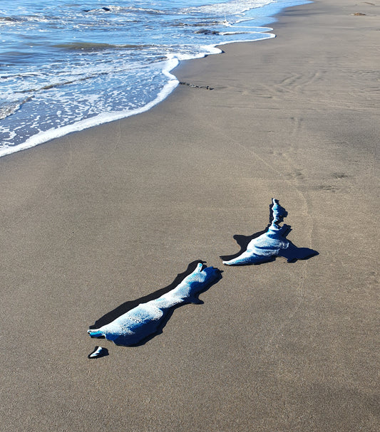 New Zealand Map Ocean Art