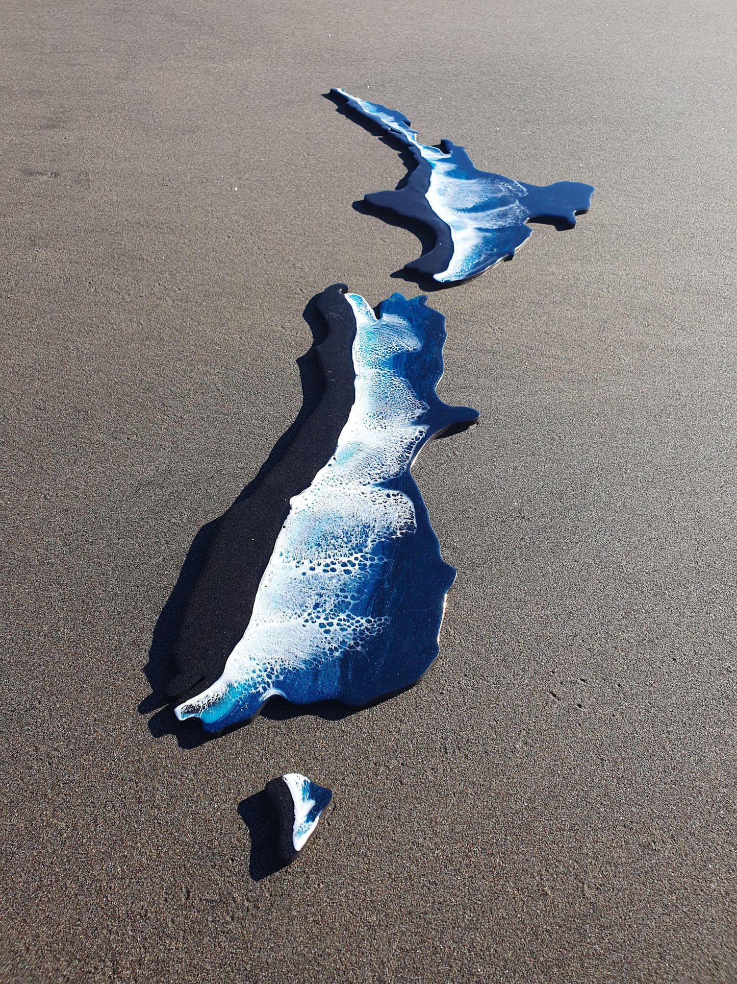 New Zealand Map Ocean Art